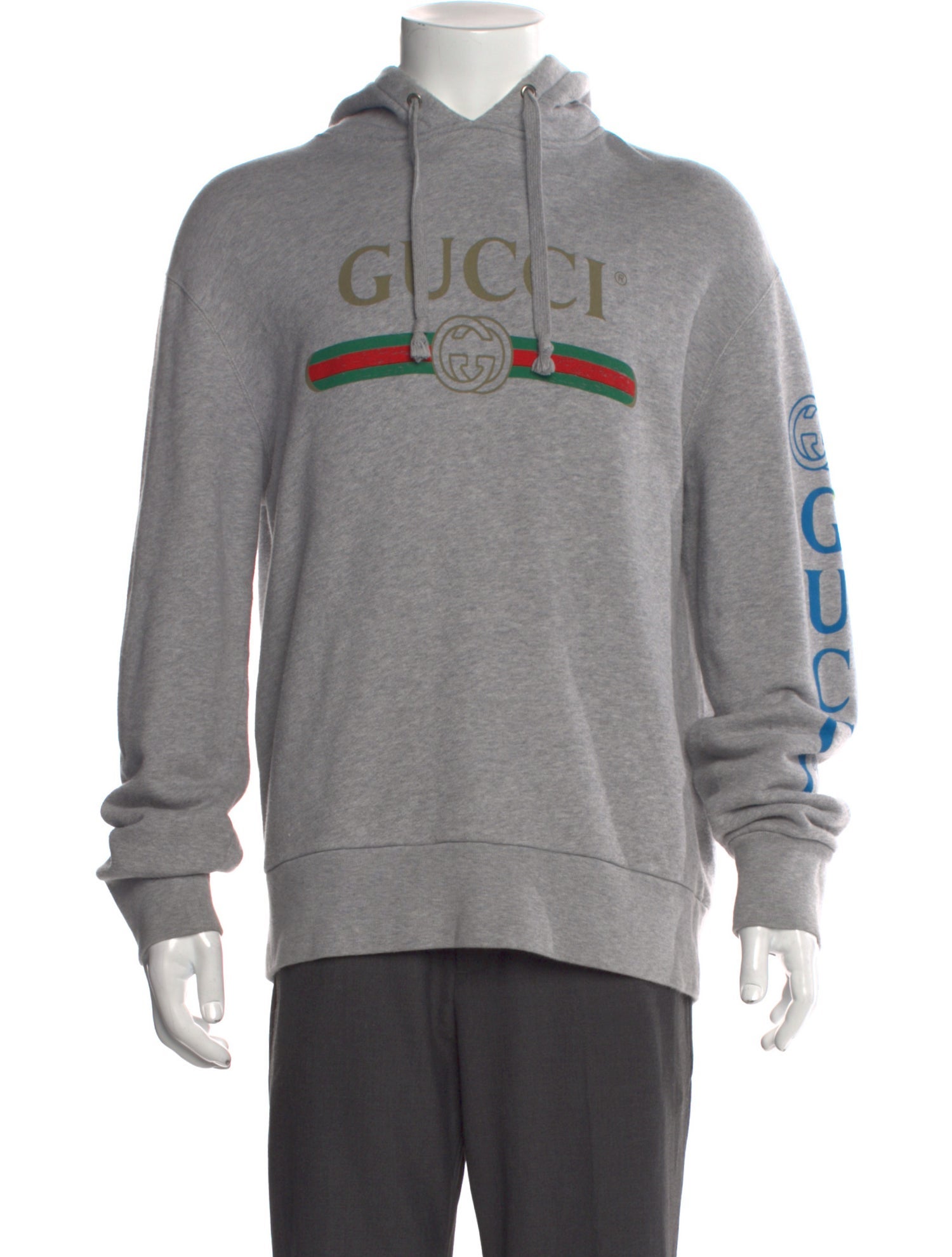 Gucci Web Accent Crew Neck Hoodie