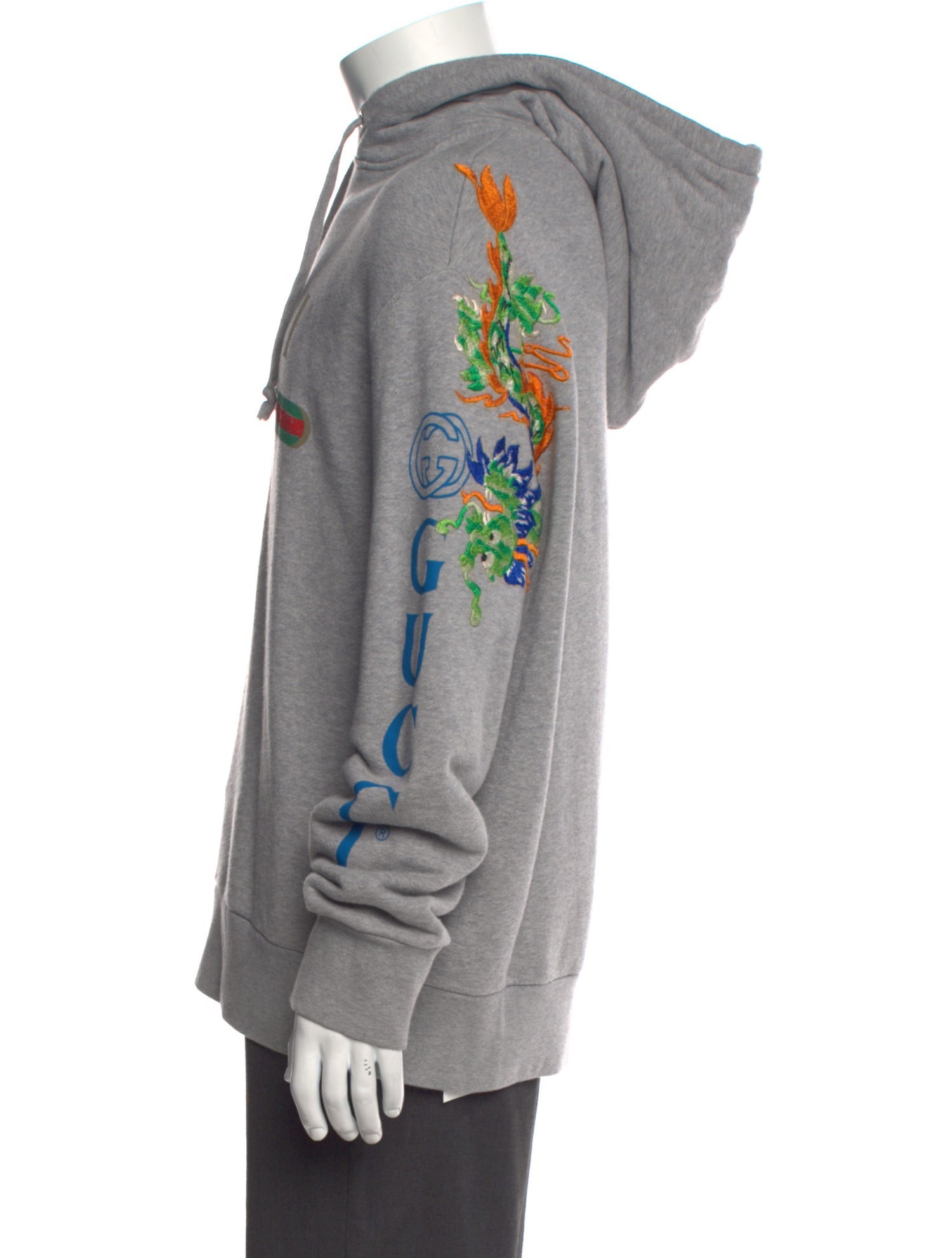 Gucci Web Accent Crew Neck Hoodie