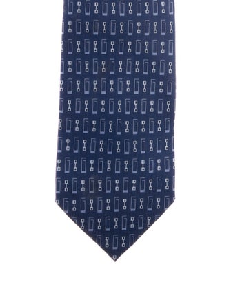 Gucci Pattern Print Silk Tie