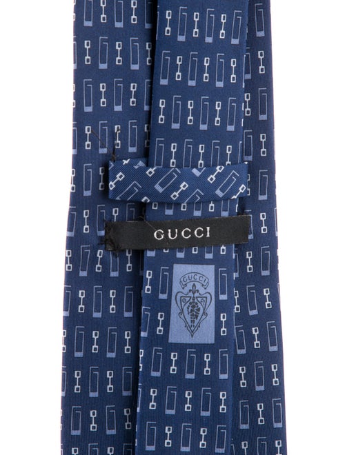 Gucci Pattern Print Silk Tie