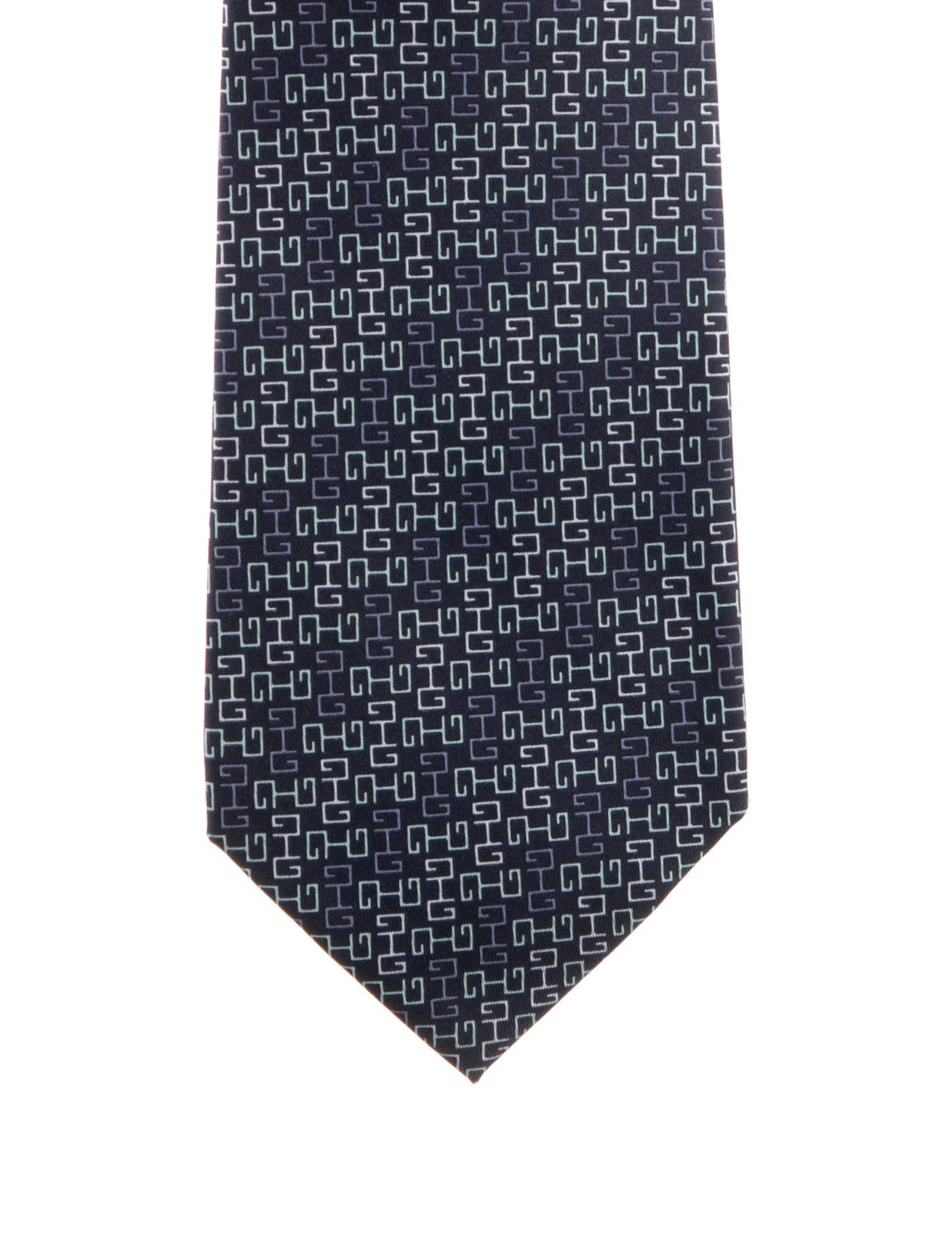 Gucci Pattern Print Silk Tie