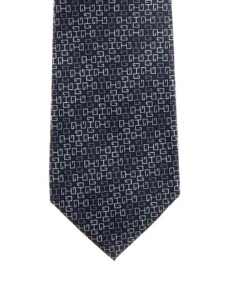 Gucci Pattern Print Silk Tie