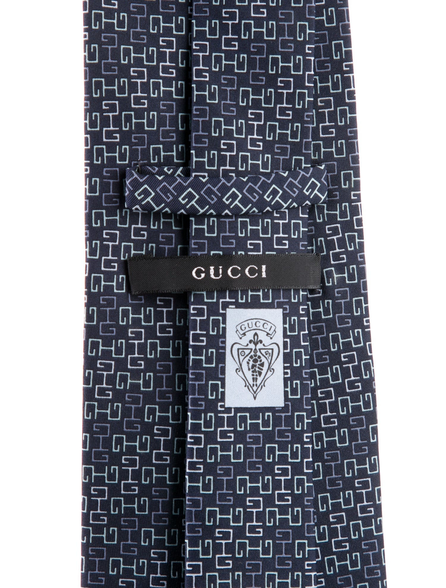 Gucci Pattern Print Silk Tie