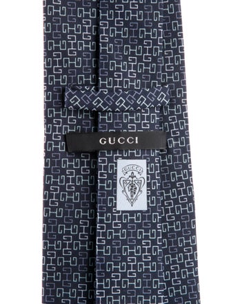 Gucci Pattern Print Silk Tie