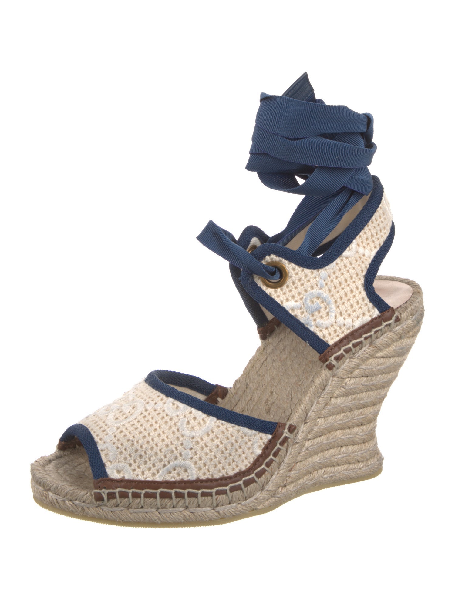 Gucci Double G Logo Canvas Pumps