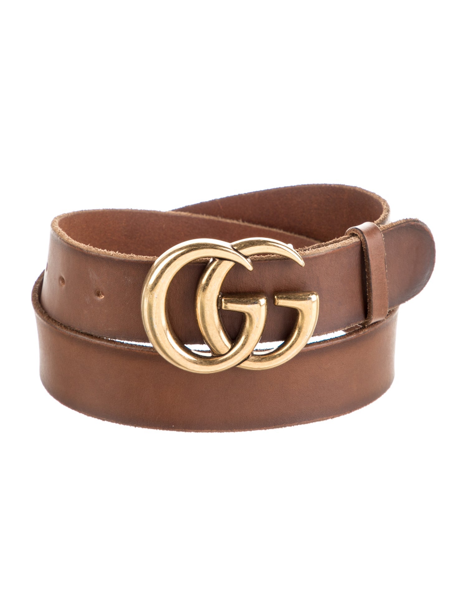 Gucci Running GG Logo Leather Belt