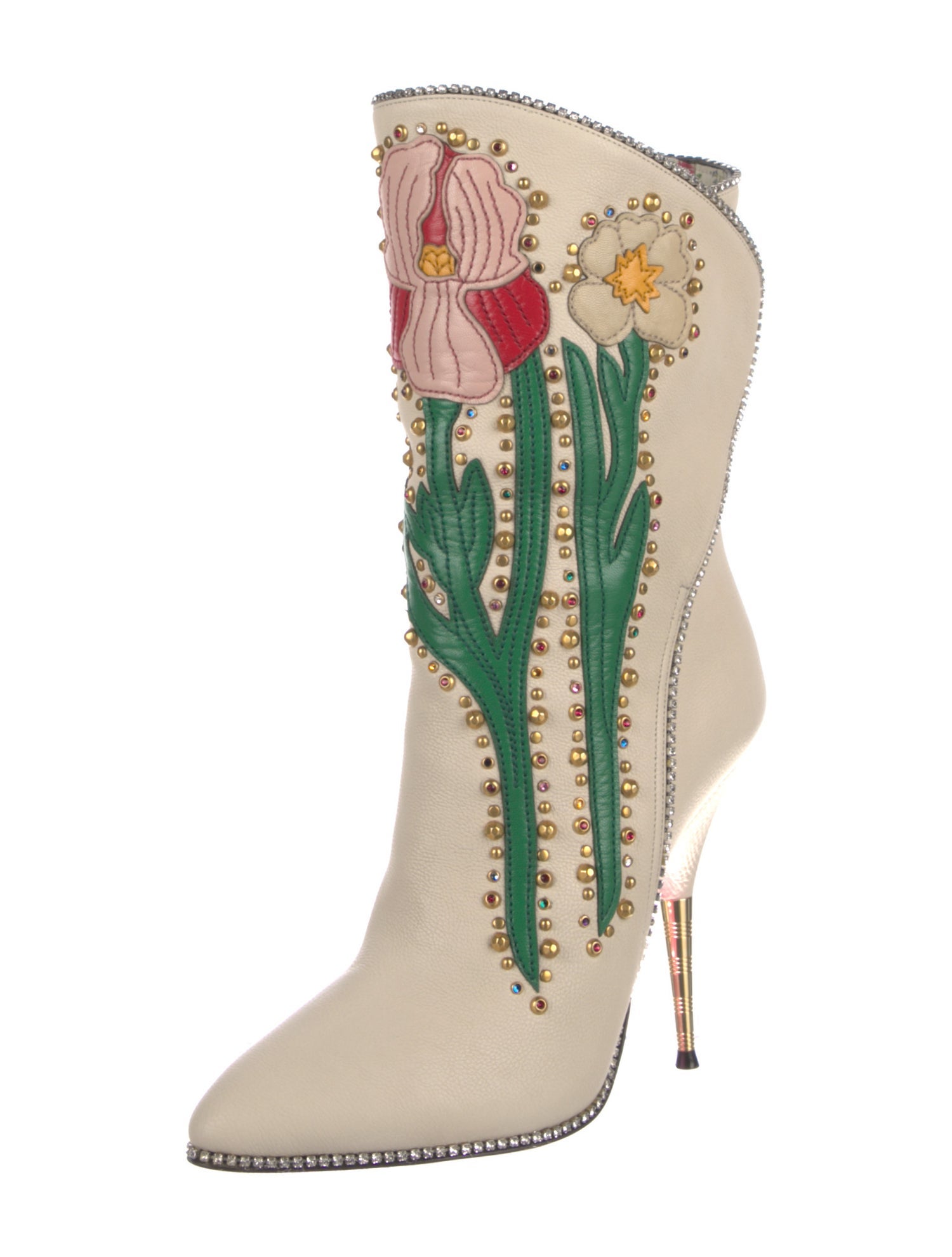 Gucci Leather Patterned Boots