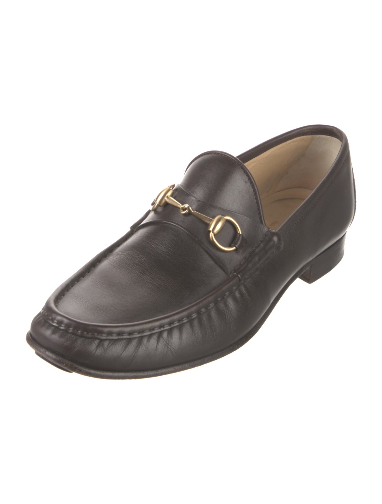 Gucci 1955 Horsebit Accent Leather Dress Loafers