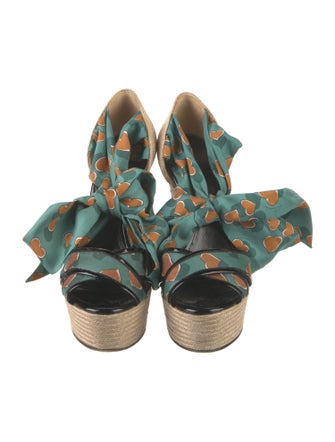 Gucci Silk Printed Espadrilles