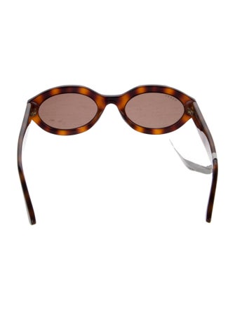Gucci Web Accent Round Sunglasses