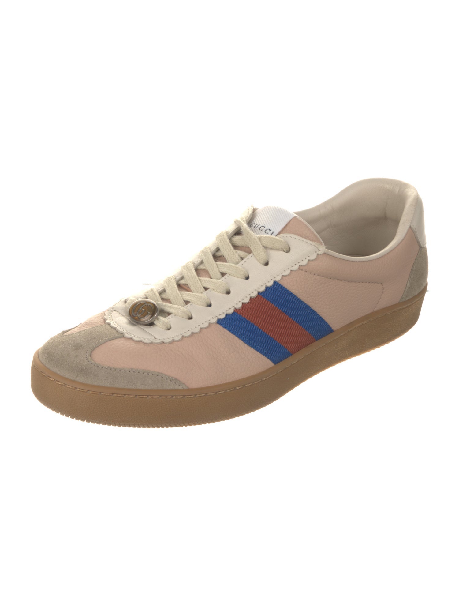 Gucci Web Accent Leather Sneakers