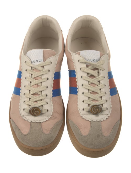 Gucci Web Accent Leather Sneakers