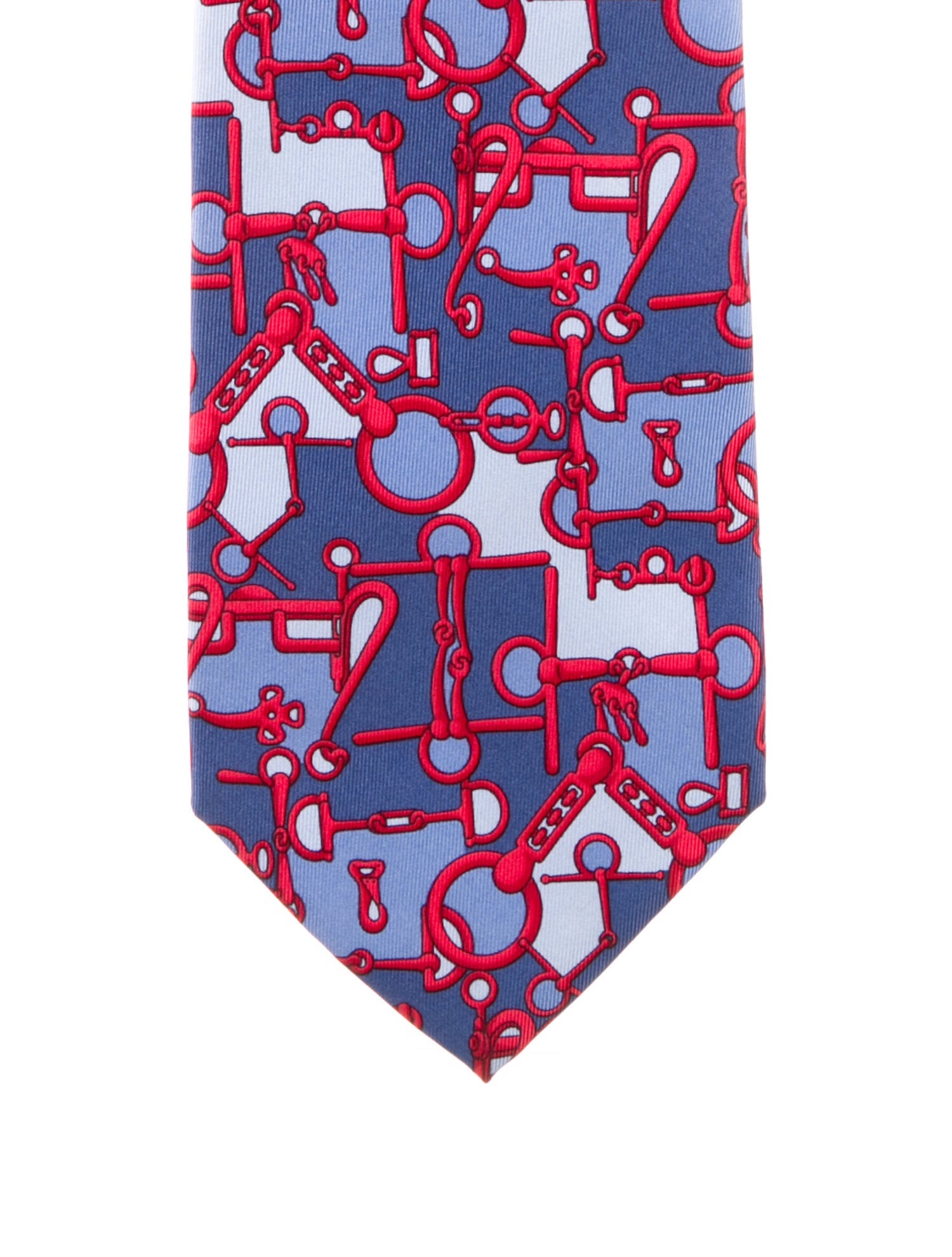 Gucci Silk Chain-link pattern print tie.