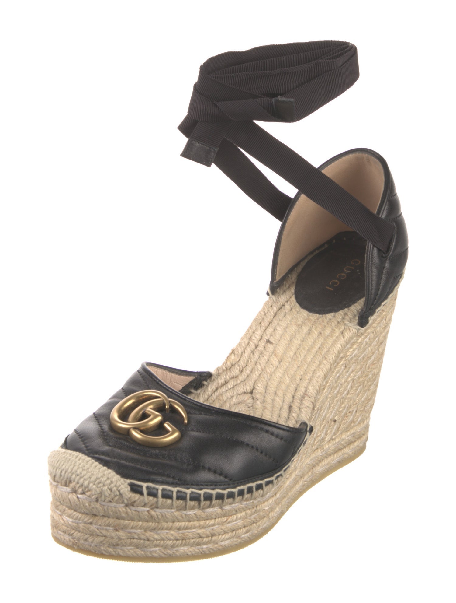 Gucci Running GG Logo Jute Espadrilles