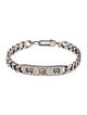 Gucci Ghost Bar Plate Link Station Bracelet