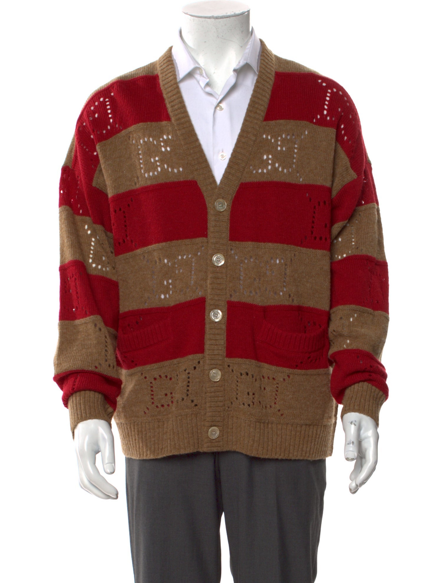 Gucci Wool Striped Cardigan w/ Tags