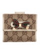 Gucci Web Accent Canvas Compact Wallet