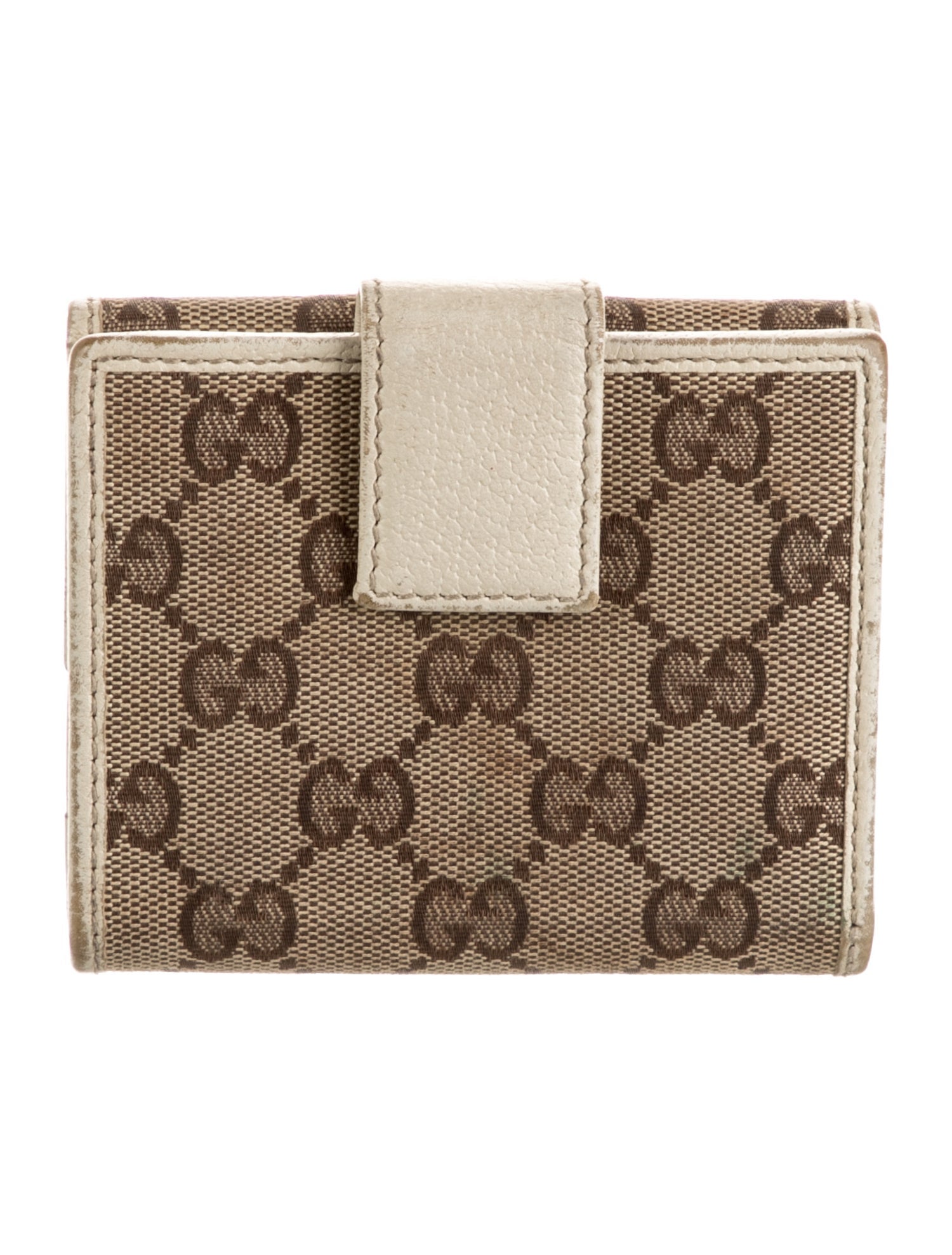 Gucci Web Accent Canvas Compact Wallet