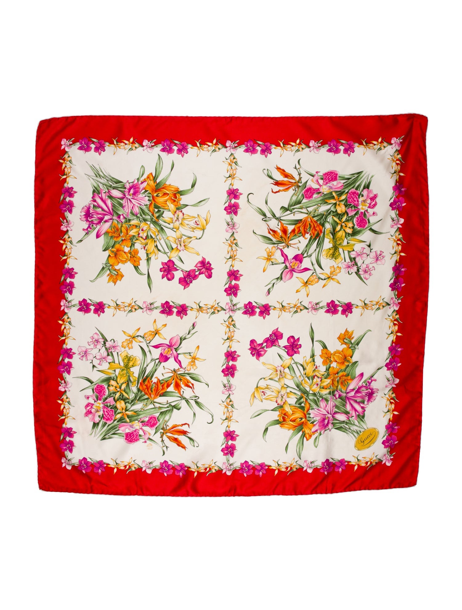 Gucci Silk Blooms Print Scarf