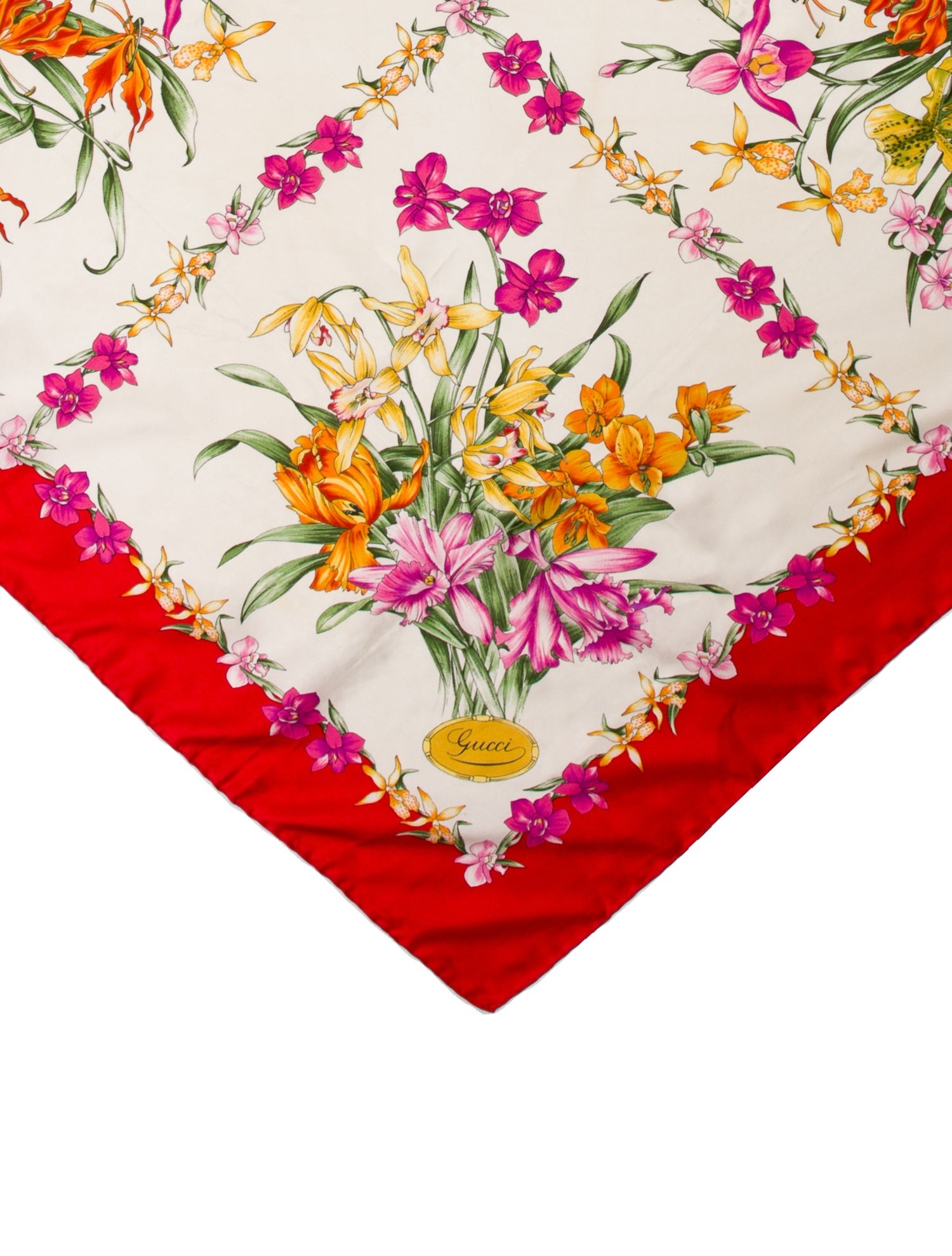 Gucci Silk Blooms Print Scarf