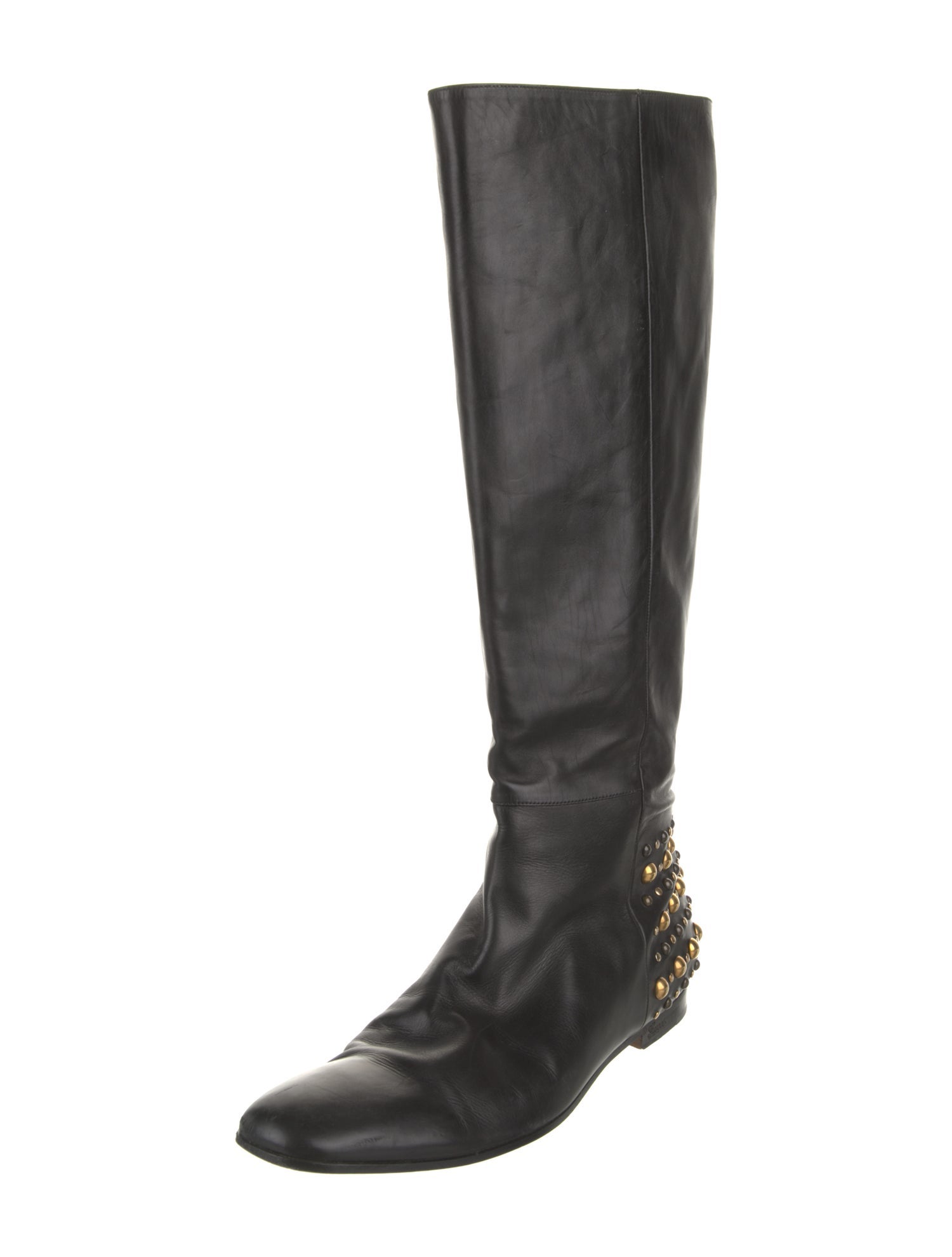 Gucci Hysteria Accent Leather Riding Boots
