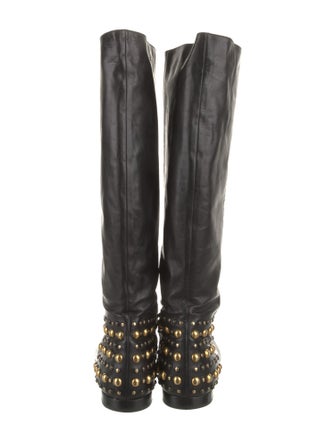 Gucci Hysteria Accent Leather Riding Boots