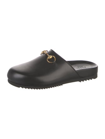 Gucci Horsebit Accent Leather Mules