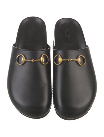 Gucci Horsebit Accent Leather Mules