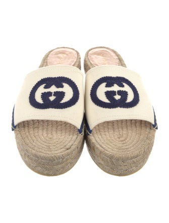 Gucci Interlocking G Logo Canvas Espadrilles