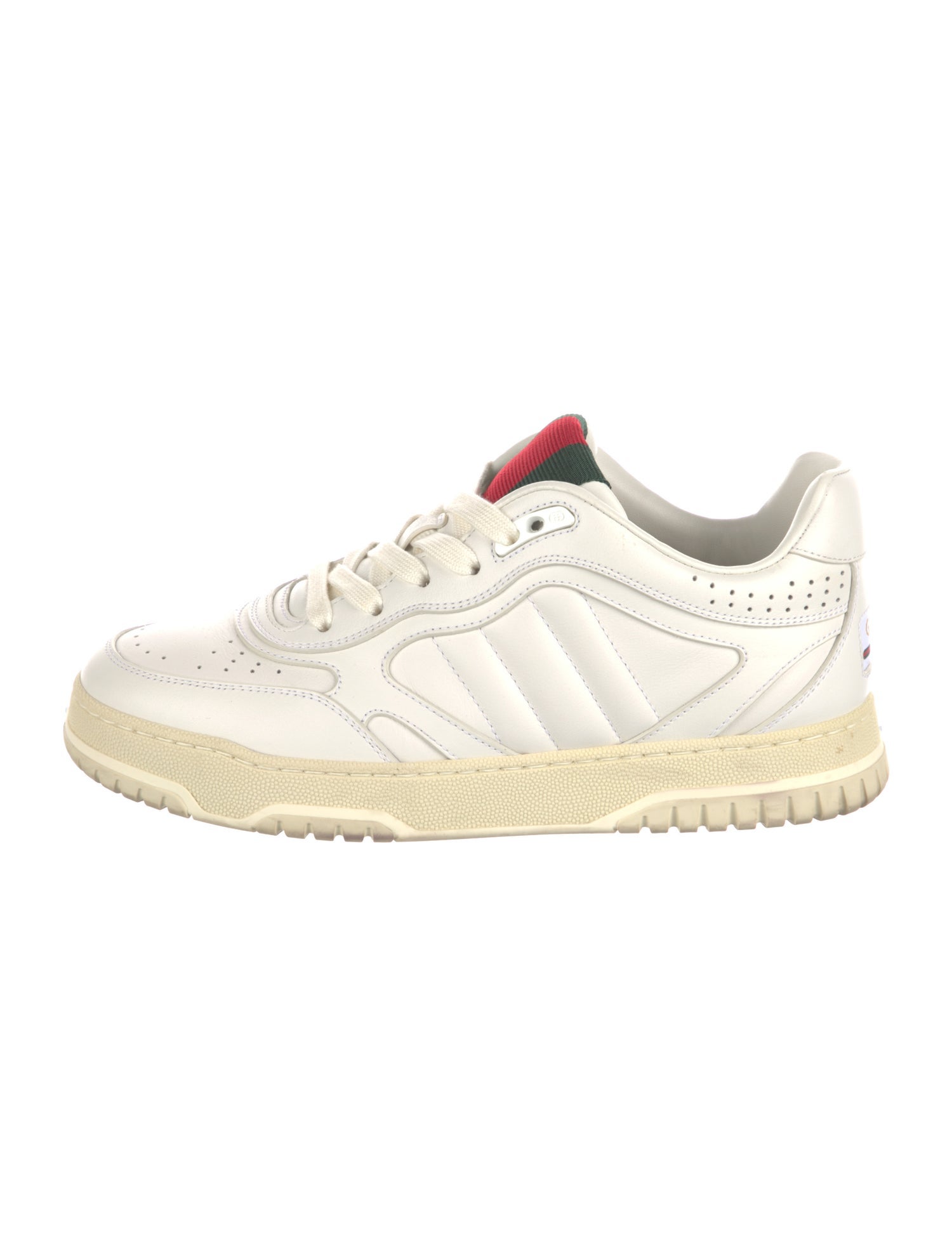 Gucci Web Accent Leather Sneakers