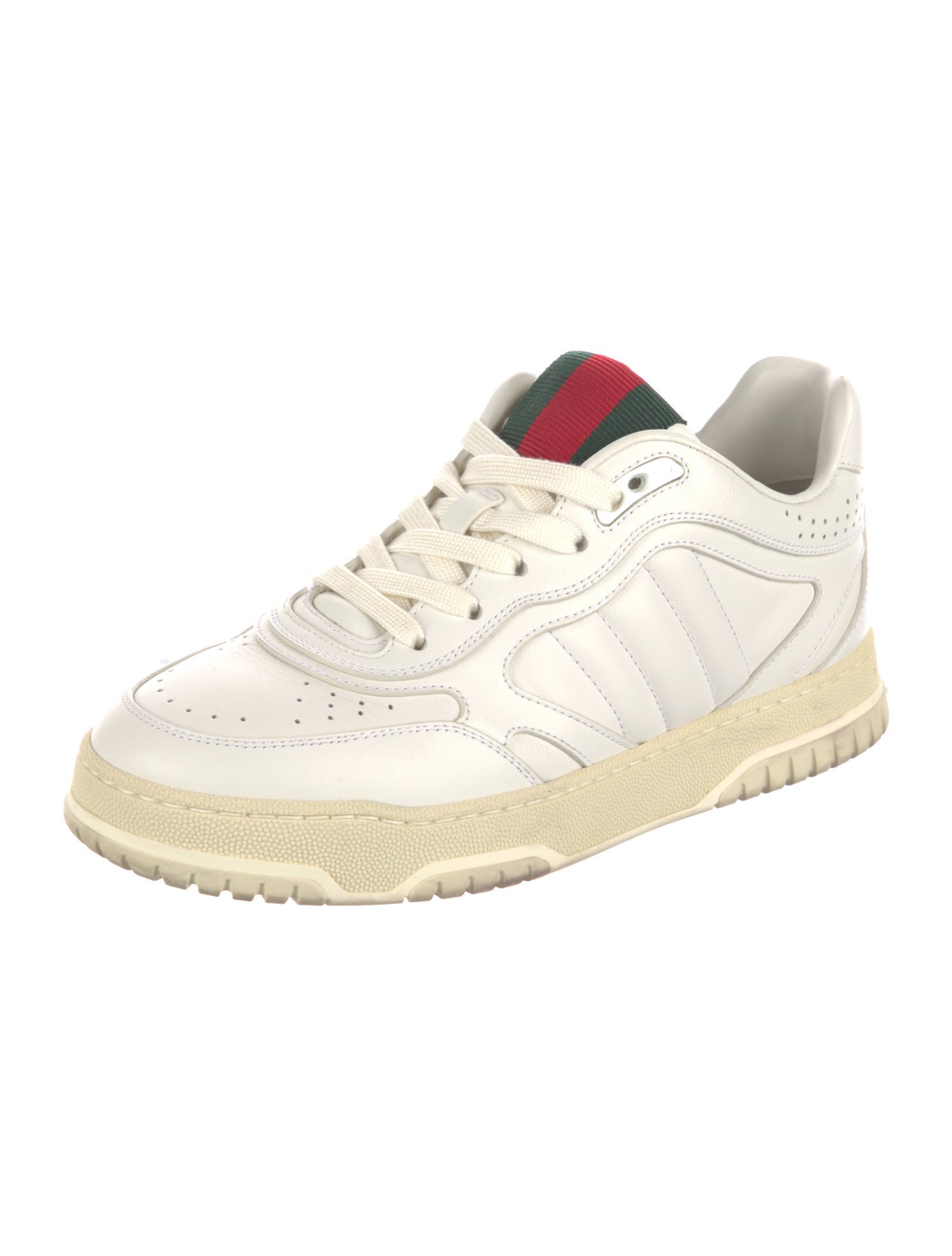 Gucci Web Accent Leather Sneakers
