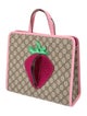 Gucci Girls' GG Supreme Strawberry Handle Bag