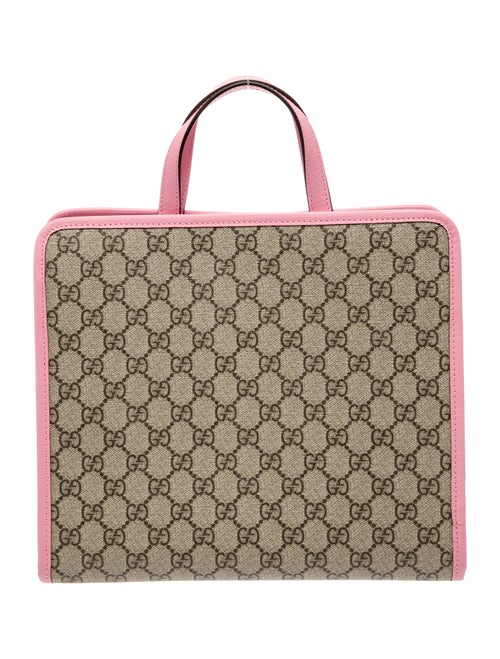 Gucci Girls' GG Supreme Strawberry Handle Bag