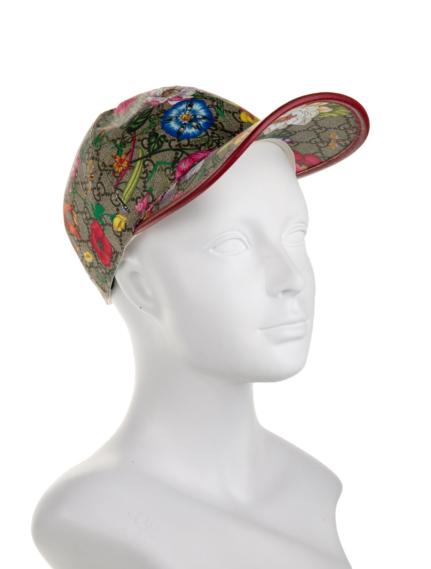 Gucci Claudia Flora GG Supreme Cap w/Tags