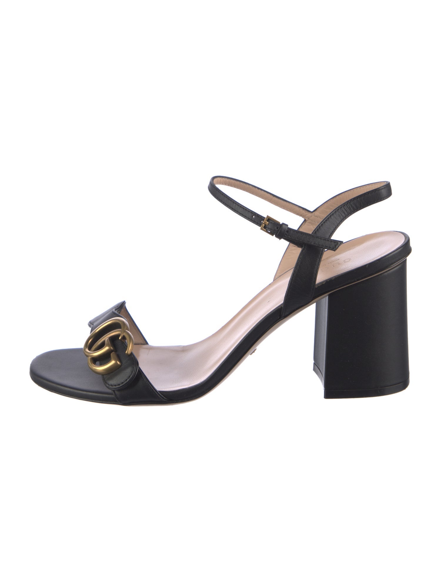 Gucci Interlocking G Logo Leather Slingback Pumps