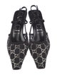 Gucci GG Signature Suede Slingback Pumps