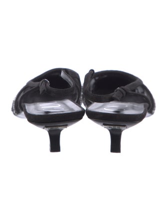 Gucci GG Signature Suede Slingback Pumps