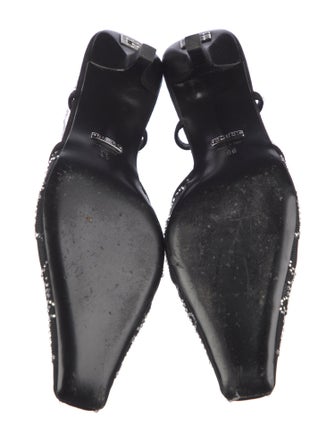 Gucci GG Signature Suede Slingback Pumps