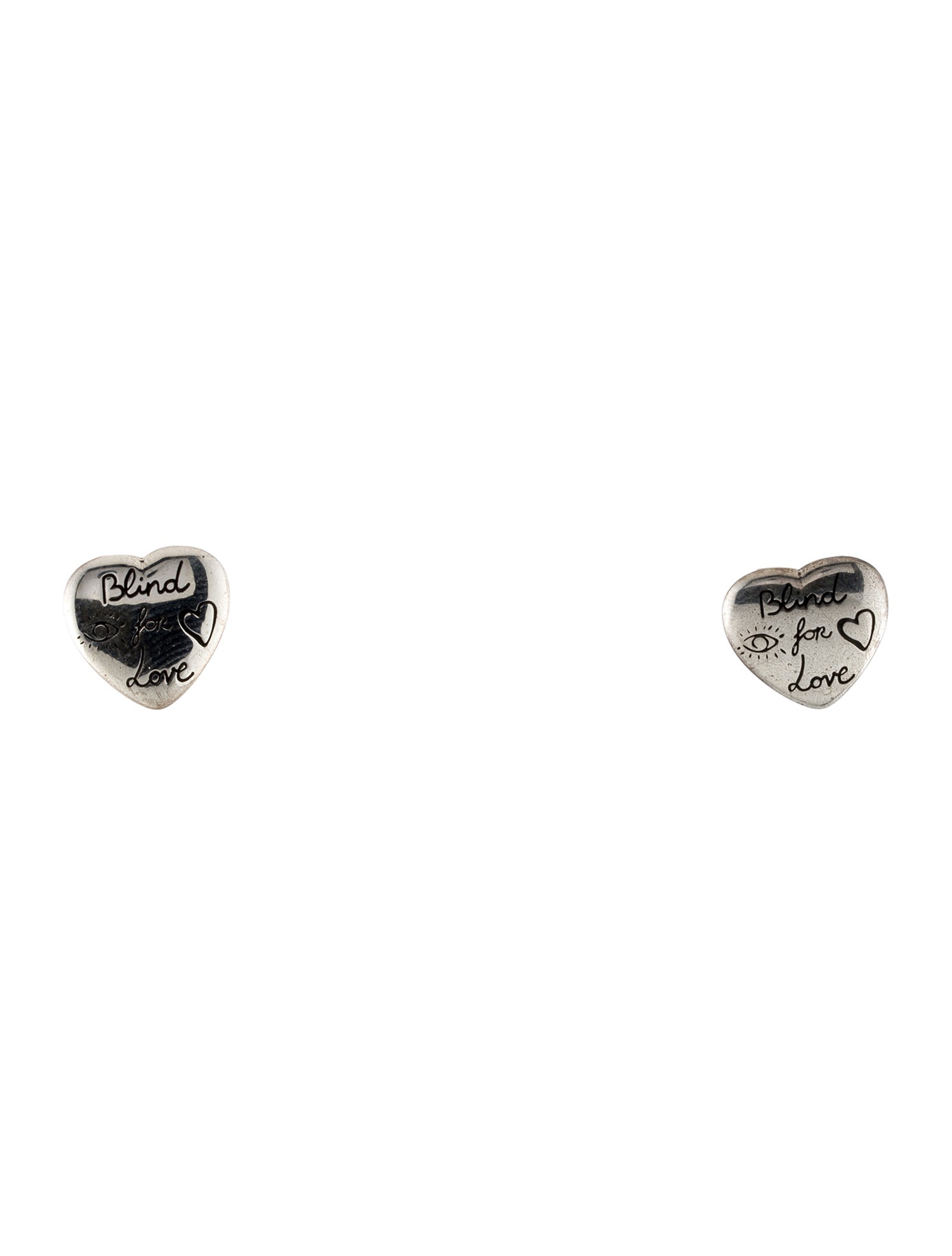 Gucci Blind For Love Heart Stud Earrings