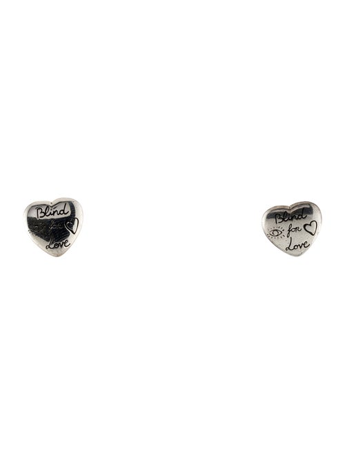 Gucci Blind For Love Heart Stud Earrings