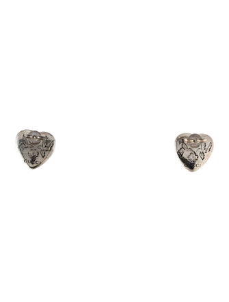 Gucci Blind For Love Heart Stud Earrings