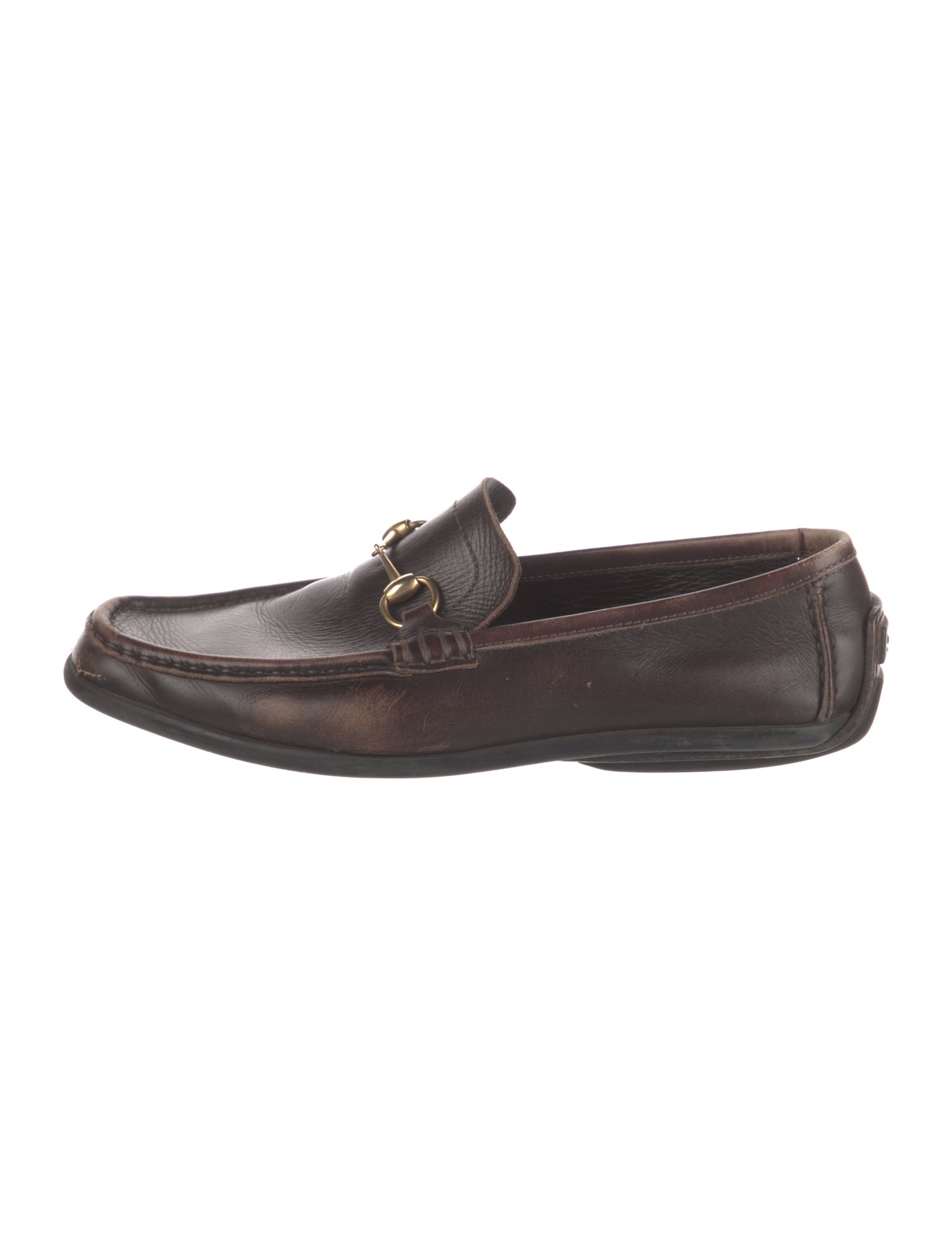 Gucci Horsebit Accent Leather Moccasins