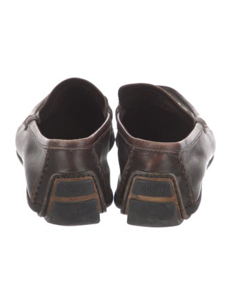 Gucci Horsebit Accent Leather Moccasins