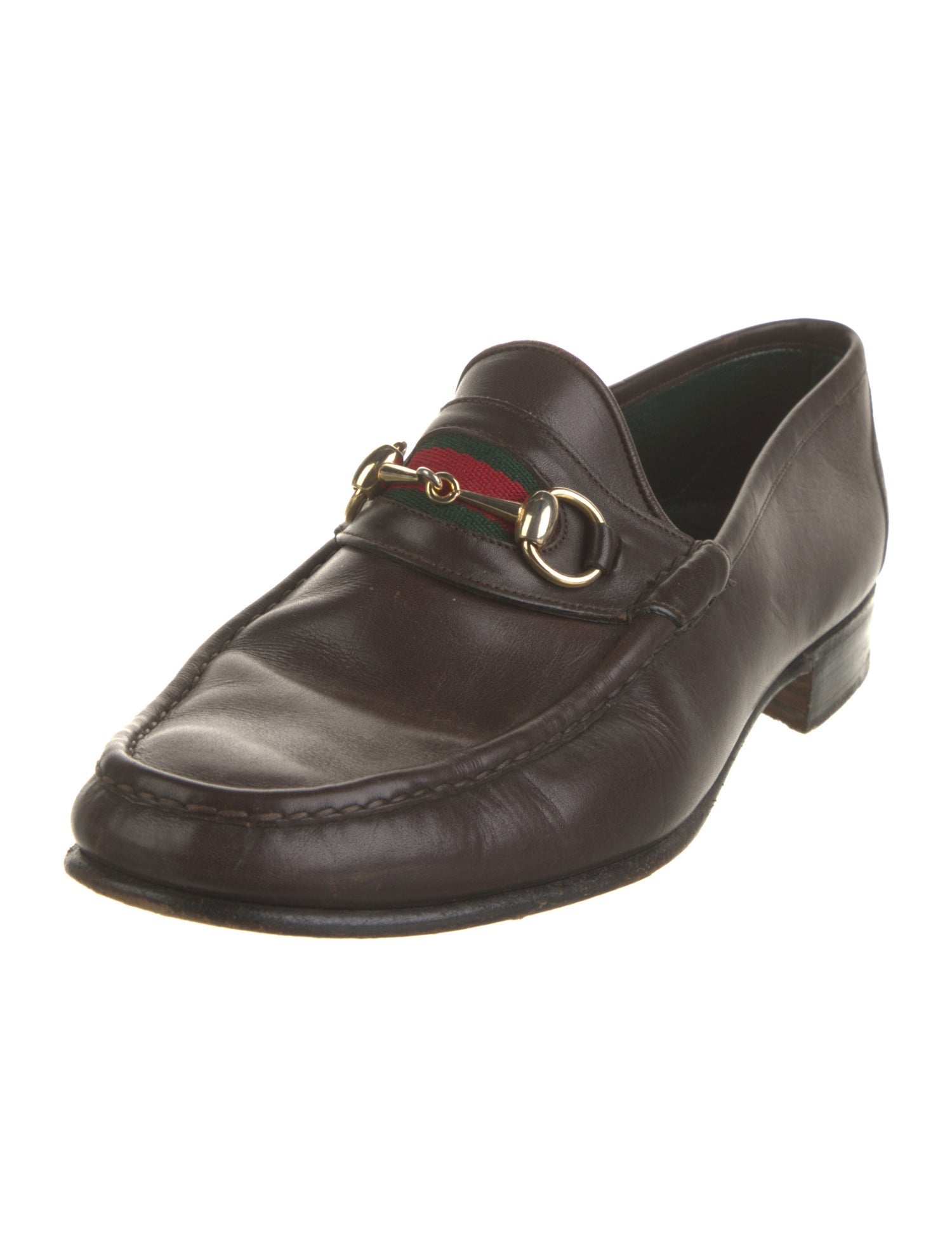 Gucci Vintage Web Accent Loafers
