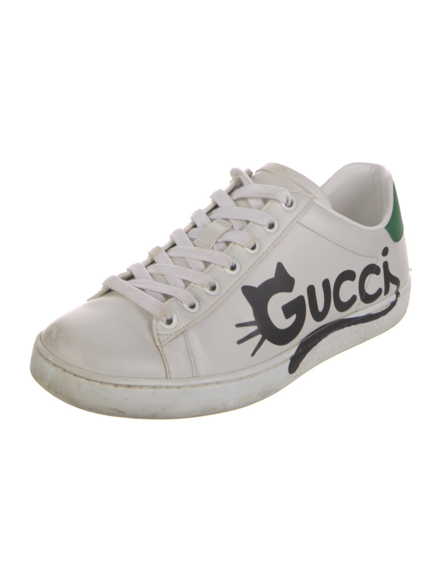 Gucci Leather Printed Sneakers