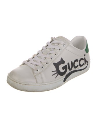 Gucci Leather Printed Sneakers