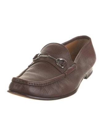 Gucci Horsebit Accent Leather Loafers