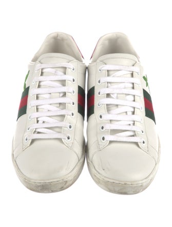 Gucci Web Accent Leather Sneakers