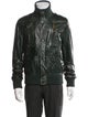 Gucci Web Accent Leather Moto Jacket