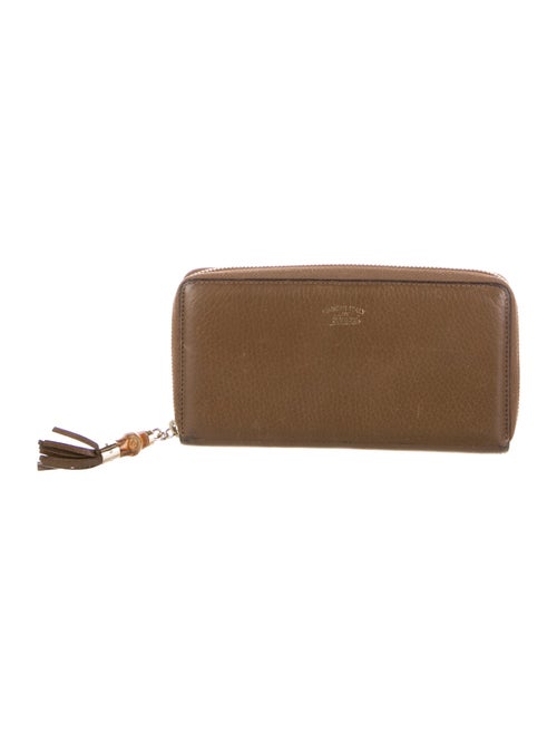 Gucci Bamboo Accent Leather Continental Wallet